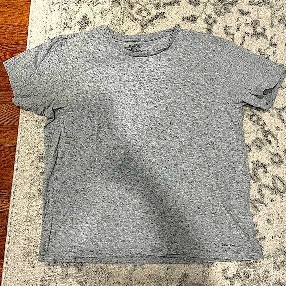 Calvin Klein Cotton Heather Grey Crewneck Tee T-Shirt Size Medium - Picture 1 of 4
